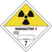Radioactive II 7 - Self Adhesive Sticky Sign Diamond (100 x 100mm)