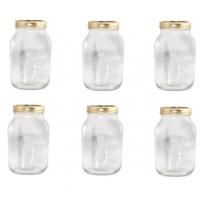 Rayware Kilner Preserving Glass Jar 0.5L, 0.5L Preserving Jar, 6 Pack