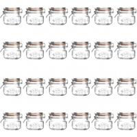 Rayware Kilner Square Clip Top Jar 500ml, 500ml Litre Square Jar, 24 Pack