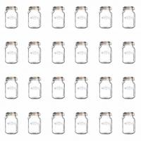 Rayware Kilner Square Clip Top Jar 1.5L, 1.5 Litre Square Cliptop Jar, 24 Pack