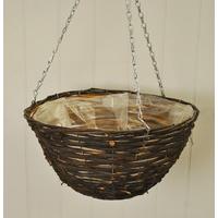 rattan hanging basket 35cm by smart garden