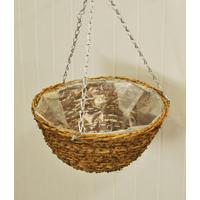 Rattan Rustic Hanging Basket (35cm) by Gardman