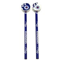 rangers checked pencil and topper set pack of 2 multi colour