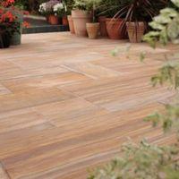 rainbow sawn natural sandstone mixed size paving pack l4570 w3340mm