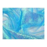 Rainbow Crystal Organza Fabric Turquoise