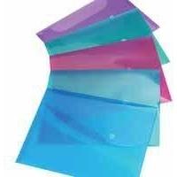 Rapesco Popper Wallet A5 Pack of 5 Assorted 0689