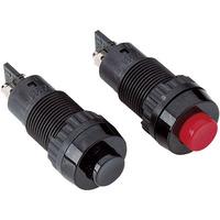 Rafi 110102001.0104 Pushbutton Raised 1 x Off/(On) 2A 250V AC Blac...