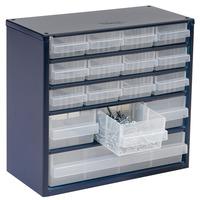 raaco 137560 600 series 616 123 cabinet 16 mixed drawers