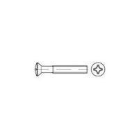 Raised head countersunk screws M5 50 mm Phillips DIN 966 Steel zinc galvanized 500 pc(s) TOOLCRAFT 134655