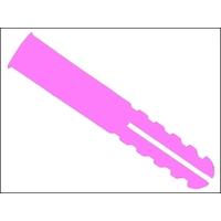 Rawlplug Plastic Plugs Pink - Screw Sizes 6-10 Pack of 100