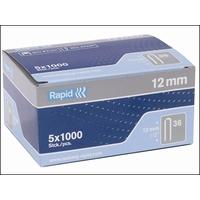 Rapid 36/14 14mm DP x 5m Galvanised Staples (5x1000)