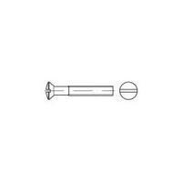 Raised head countersunk screws M10 35 mm Slot DIN 964 Steel zinc galvanized 100 pc(s) TOOLCRAFT 134379