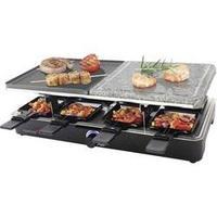 Raclette Korona Raclette Grill 8 pannikins, with hot stone, with manual temperature settings Black