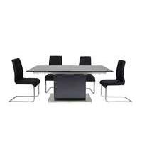 Radius Table and 4 Cantilever Dining Chairs