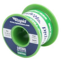 Rapid Lead-Free Solder Wire 18SWG 1.2mm 100g Reel