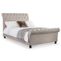 RAVELLO UPHOLSTERED BED with Deep Button Scroll by Julian Bowen - Double