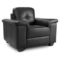 ravello leather armchair black