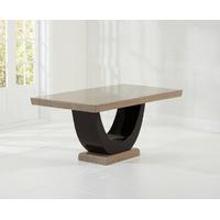 Raphael 170cm Brown Pedestal Marble Dining Table
