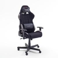 Rally Fabric Office Chair In Black And Grey With Castors
