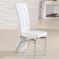 ravenna white faux leather dining room chair