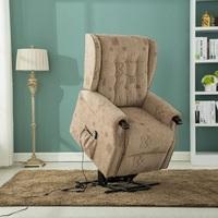 Raddison Modern Rise And Recliner Chair In Wheat Fabric