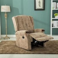 Raddison Modern Recliner Chair In Wheat Fabric