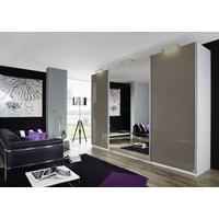 Rauch Beluga Plus Sliding Wardrobe with Front High Polish Overlay and Mirror