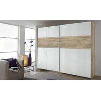 Rauch Quadra Extra Sliding Wardrobe - Front High Polish and Application Wood Decor