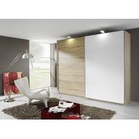 Rauch Beluga Base Sliding Wardrobe - Front with Wood Decor