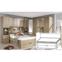 Rauch Rivera Sonoma Oak Bed with Plinth Drawers - 140cm x 190cm (In Stock)