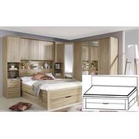 Rauch Rivera Sonoma Oak Bed with Plinth Drawers - 160cm x 200cm (In Stock)