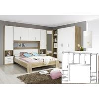 rauch samos sonoma oak with high polish white overbed unit w 160cm in  ...