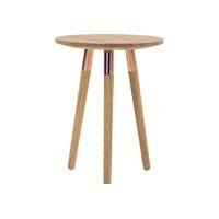 range side table solid oak and copper