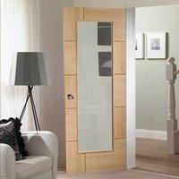 Ravenna Oak Door with Clear Safety Glass