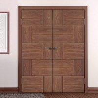 ravenna walnut flush door pair prefinished