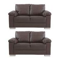 Ravel Leather 2 plus 2 seater Sofa