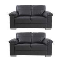 ravel leather 2 plus 2 seater sofa