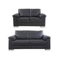 ravel leather 3 plus 2 seater sofa