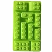 Random Color 10 Holes Brick Blocks Shaped Rectangular DIY Chocolate Silicone Mold Ice Cube Tray Cake Tools Fondant Moulds