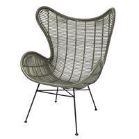 RATTAN EGG CHAIR in Army Green