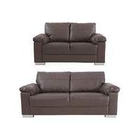 ravel leather 3 plus 2 seater sofa