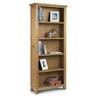 Raven Wooden Large Bookcase In Oak Finish With 5 Shelf