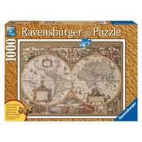 Ravensburger 19004 Jigsaw Puzzle Wooden Structure 1000 Pieces Antique Map of the World