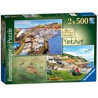 Ravensburger Picturesque Landscapes No.1 Yorkshire - Whitby & Runswick Bay, 2x 500pc Jigsaw Puzzle