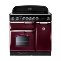 Rangemaster Classic 90 Electric Ceramic Cranberry/Chrome