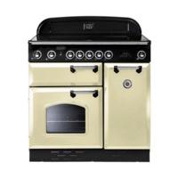 rangemaster classic 90 electric ceramic creambrass