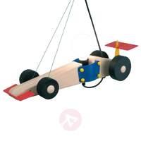 racing car wooden hanging light for childs room