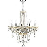 RAP0506 Raphael 5 Light Chandelier With Champagne Glass With Beads