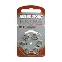 Rayovac Type 312 Hearing Aid Batteries (6 Pack)