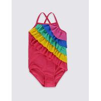 rainbow frill swimsuit with lycra xtra life 0 5 years